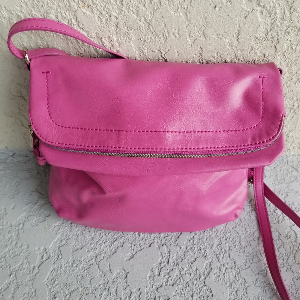 Relic Cora Fold Over Cross Body Pink Bag